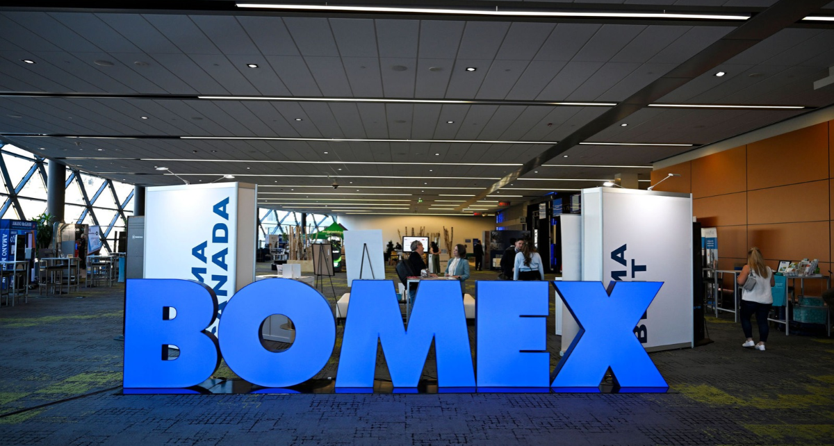 BOMEX 2026 signage at the conference for commercial real estate