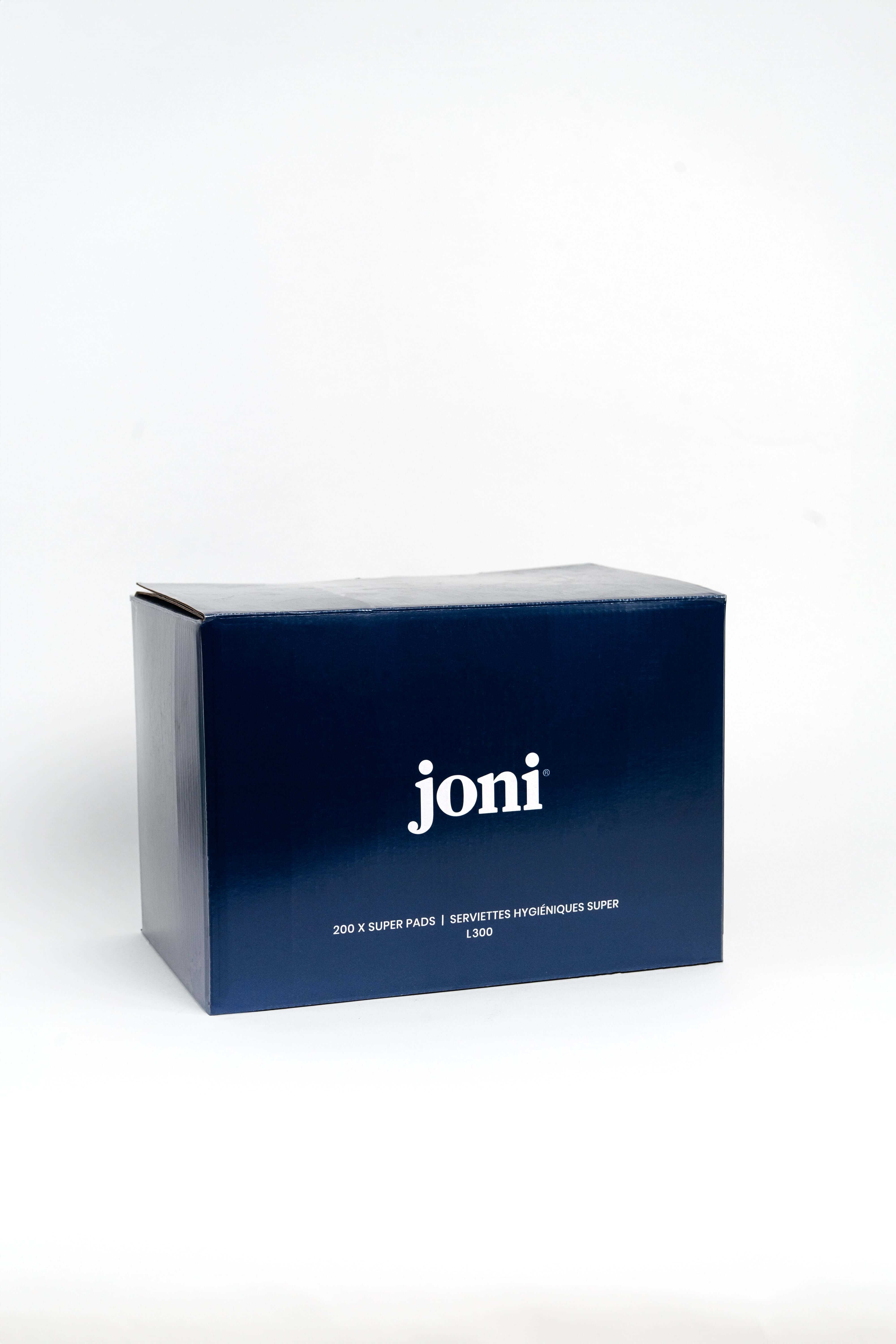 joni bulk box of super pads for commercial washrooms