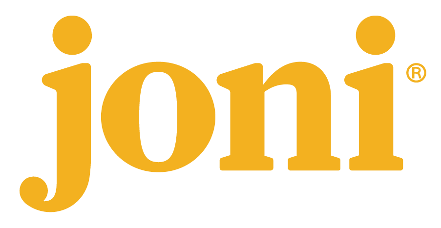 joni logo in yellow on a green background
